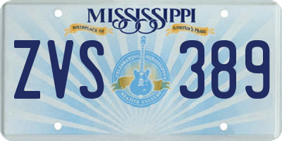 MS license plate ZVS389