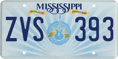 MS license plate ZVS393
