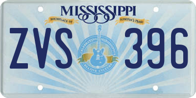 MS license plate ZVS396