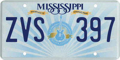 MS license plate ZVS397