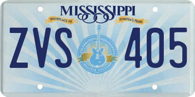 MS license plate ZVS405