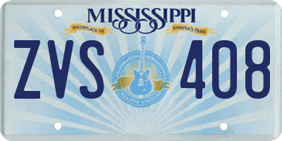 MS license plate ZVS408