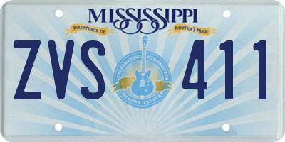MS license plate ZVS411