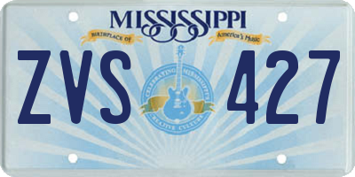 MS license plate ZVS427