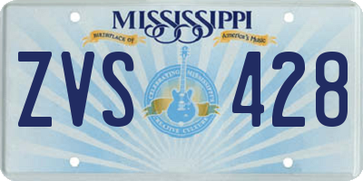 MS license plate ZVS428