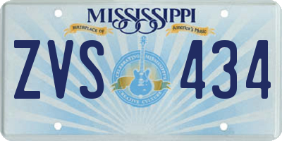 MS license plate ZVS434