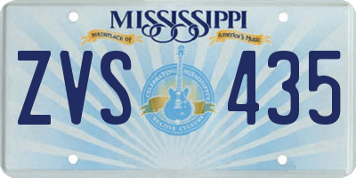 MS license plate ZVS435