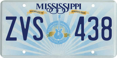 MS license plate ZVS438