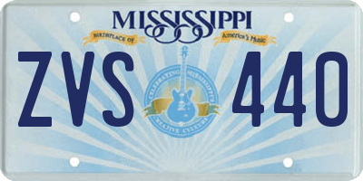 MS license plate ZVS440