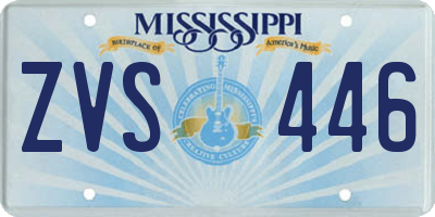 MS license plate ZVS446