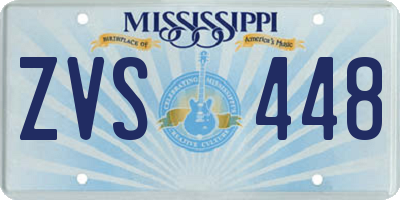 MS license plate ZVS448