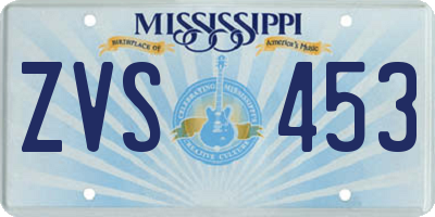 MS license plate ZVS453