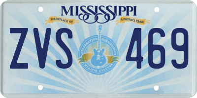 MS license plate ZVS469