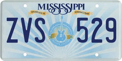 MS license plate ZVS529