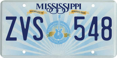 MS license plate ZVS548