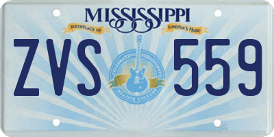 MS license plate ZVS559