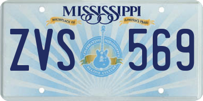 MS license plate ZVS569