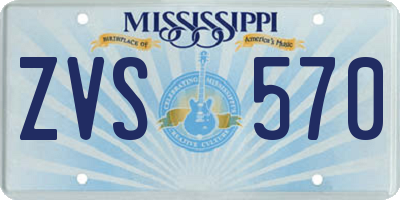 MS license plate ZVS570