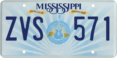 MS license plate ZVS571