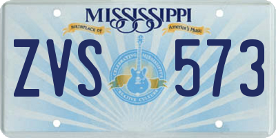 MS license plate ZVS573