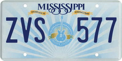 MS license plate ZVS577