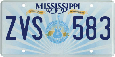MS license plate ZVS583