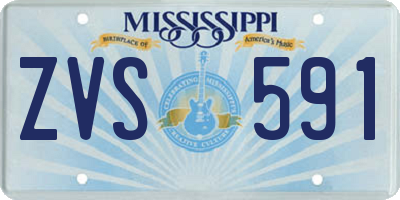 MS license plate ZVS591