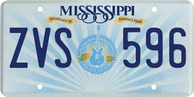 MS license plate ZVS596