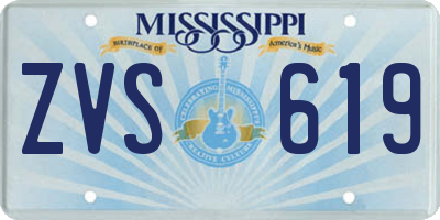MS license plate ZVS619