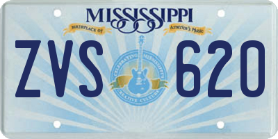 MS license plate ZVS620