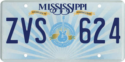 MS license plate ZVS624
