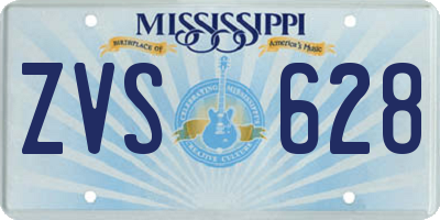 MS license plate ZVS628