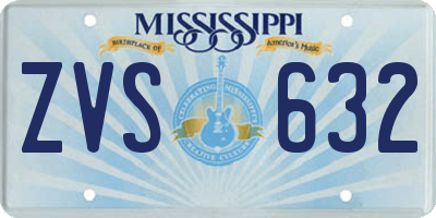 MS license plate ZVS632
