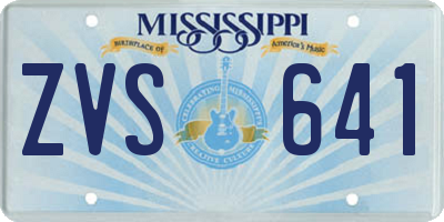 MS license plate ZVS641