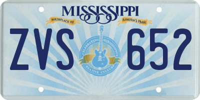 MS license plate ZVS652