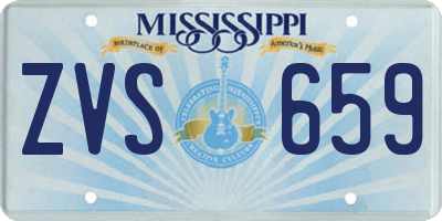 MS license plate ZVS659