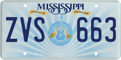 MS license plate ZVS663