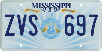 MS license plate ZVS697