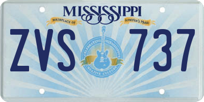 MS license plate ZVS737