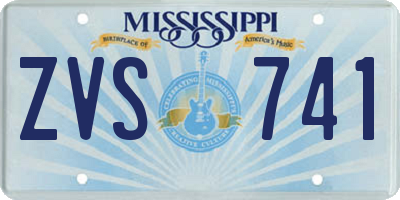 MS license plate ZVS741
