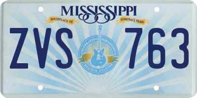 MS license plate ZVS763