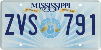 MS license plate ZVS791