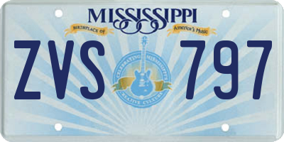 MS license plate ZVS797