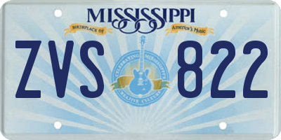 MS license plate ZVS822