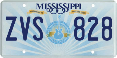 MS license plate ZVS828