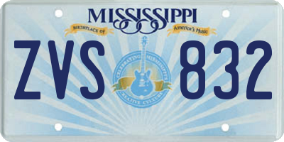 MS license plate ZVS832