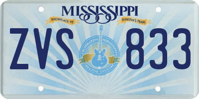 MS license plate ZVS833