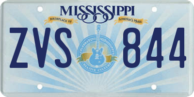 MS license plate ZVS844