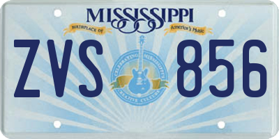 MS license plate ZVS856