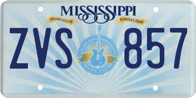 MS license plate ZVS857